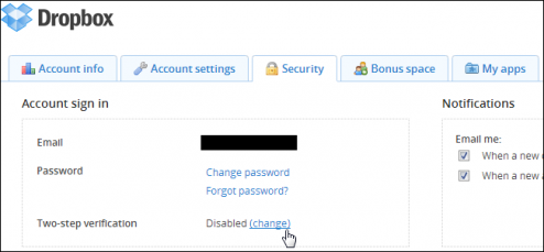 Come rendere sicuro Dropbox account