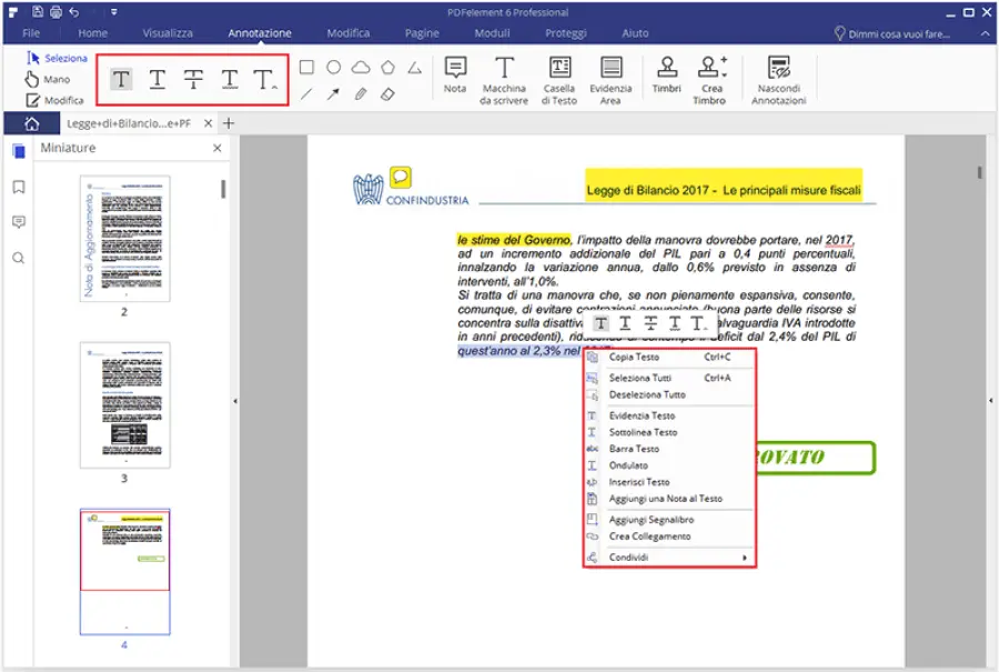 Come estrarre e selezionare testo da file pdf