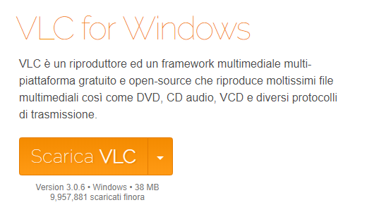 Vlc media player download lettore multimediale