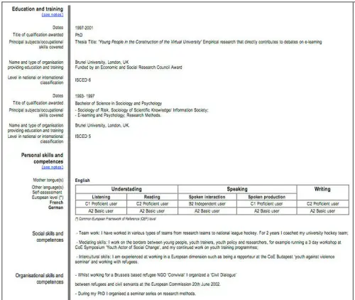 Curriculum online modelli e moduli già pronti