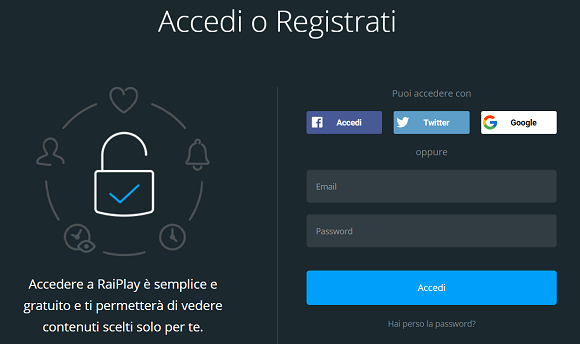 Come registrarsi a Rai Play