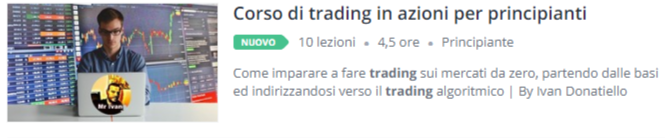 Corso di trading in azioni per principianti online