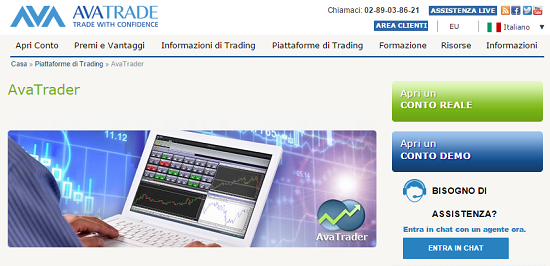 Avatrade come aprire un conto demo